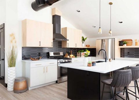 European-Style Cabinets in kitchen